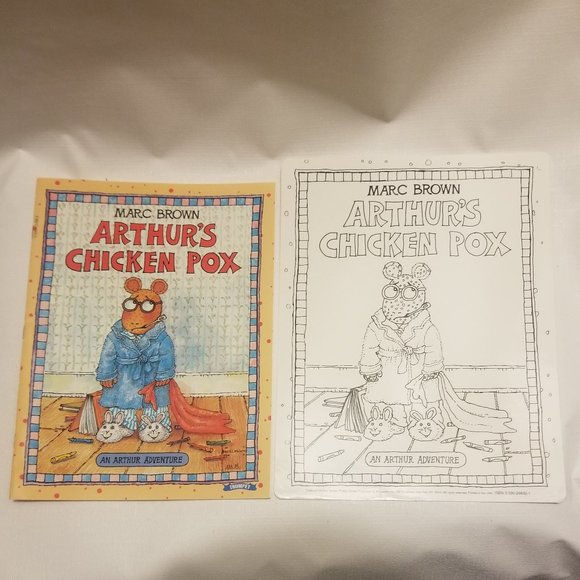 3 Marc Brown's Arthur reusable coloring sheets w 1 matching bk - Picture 2 of 7